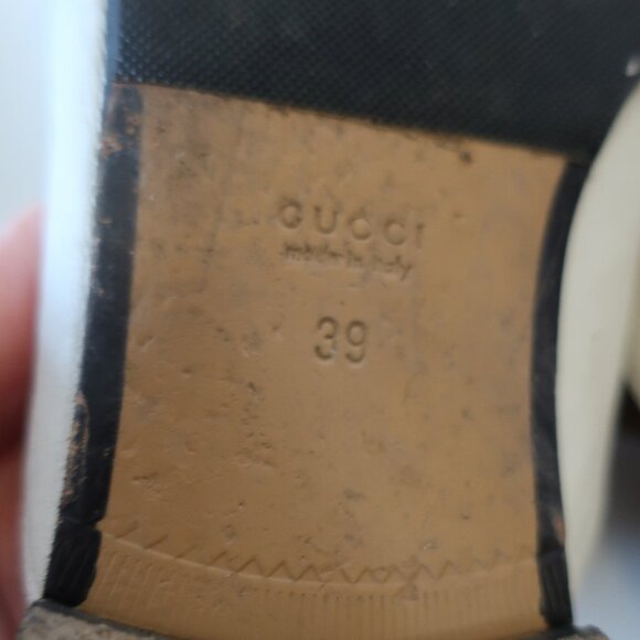 Womens Gucci Princetown White Horsebit Leather Slip-On Mules 39 US/9 - Picture 11 of 16